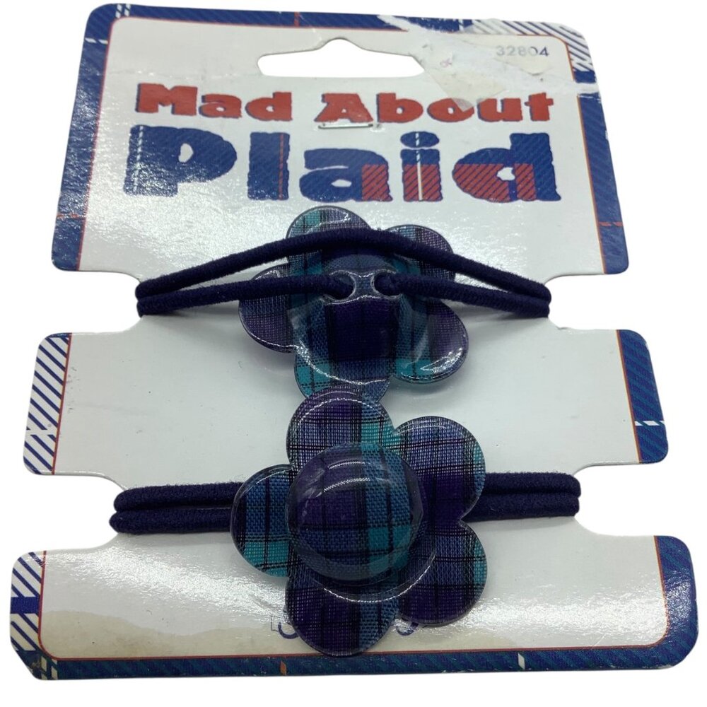 Vtg 1998 Goody Mad About Plaid Fashion Ponytailers NEW Academia School Uniform